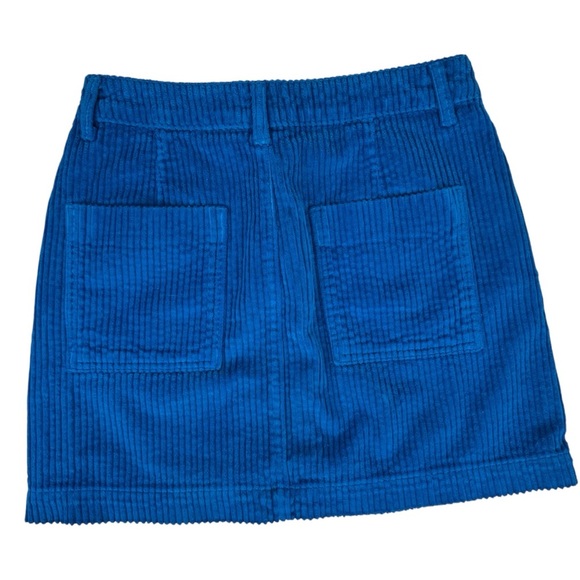 NWT BDG Urban Outfitters Wide Wale Corduroy Mini Skirt Blue Pockets Size Small - Picture 8 of 14